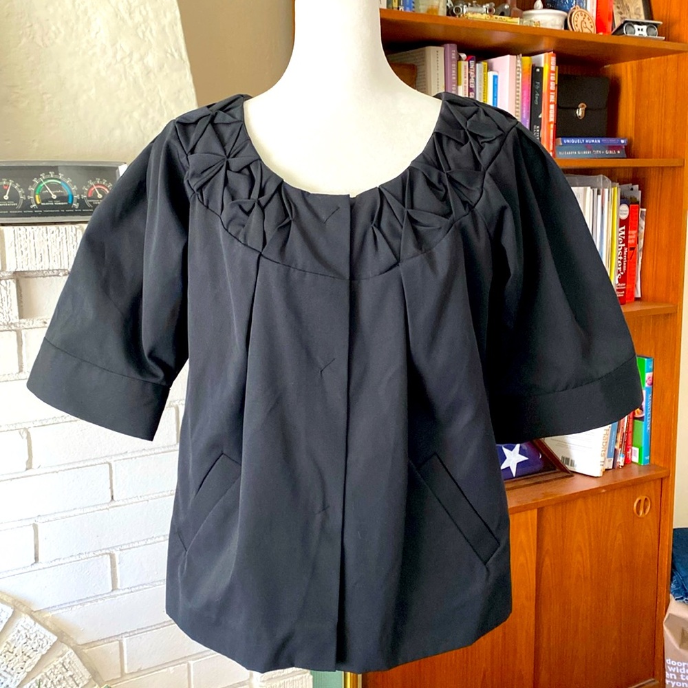 7 For All Mankind Black Cape Jacket
